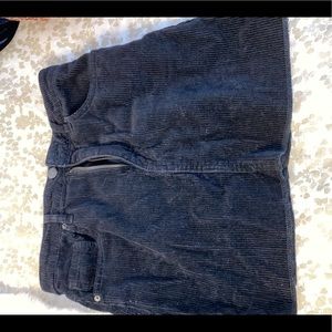 Forever 21 Corduroy Black Jean Skirt